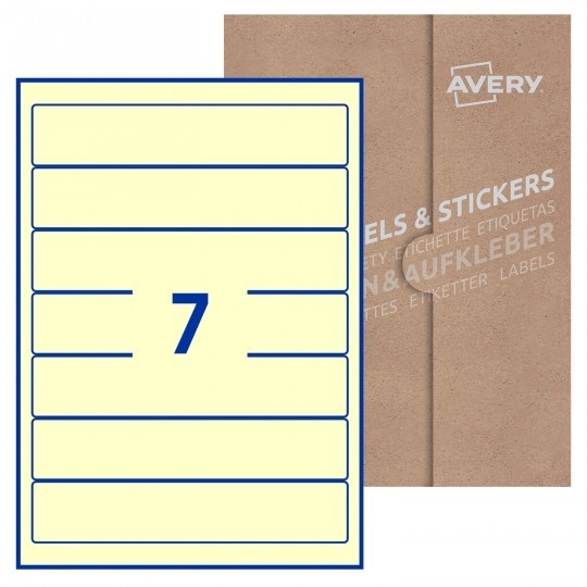 Avery Blank Labels_38 x 192mm Rectangle Labels - Cream Textured Label