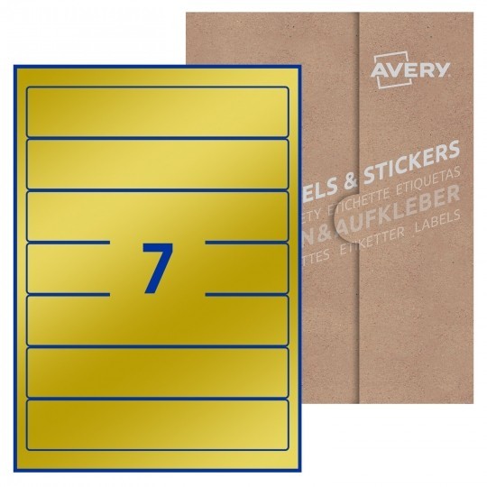 Avery Blank Labels_38 x 192mm Rectangle Labels - Metallic Gold Paper