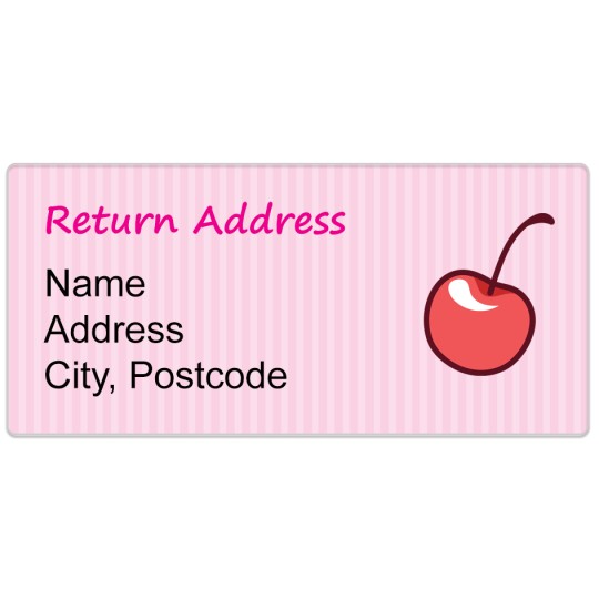 Avery Return Address Template with a cupcake design