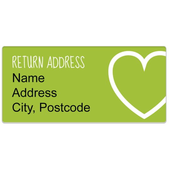 Avery Return Address Template with Heart Design