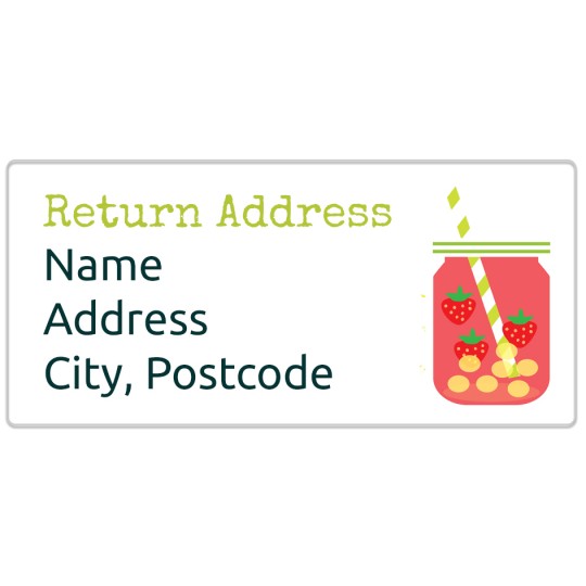 Avery Return Address Label template with Juice design