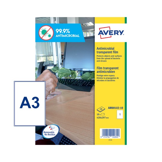 AM001A3-10 A3 Avery Antimicrobial Film