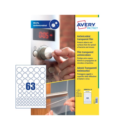 AM00CA4-10_Avery Antimicrobial Film Stickers