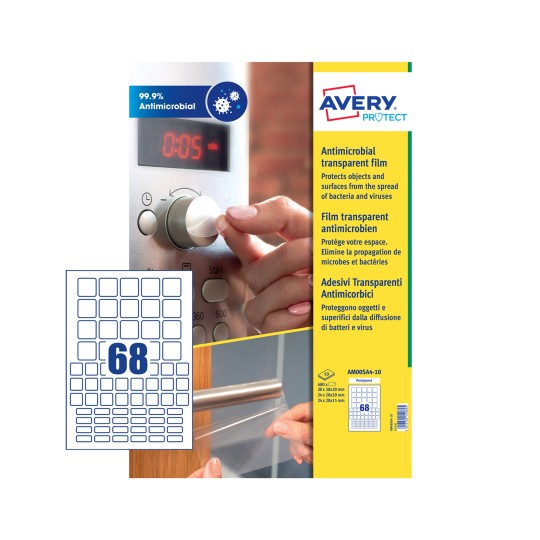 AM00SA4-10_Avery Antimicrobial Film Stickers