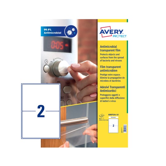 Avery Antimicrobial Film Labels - AM0P2A4