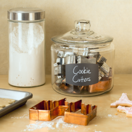 Chalkboard Labels cookie jar