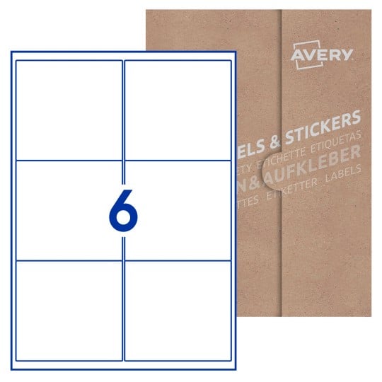 Blank Labels Rectangle 99x93mm