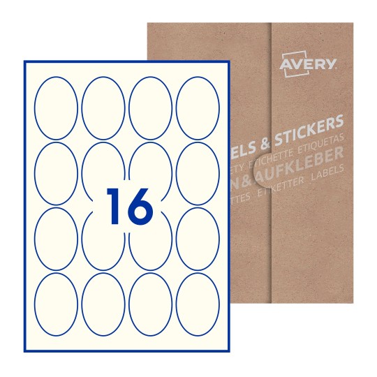 Oval Labels - 45 x 65mm Oval, Avery Blank Labels