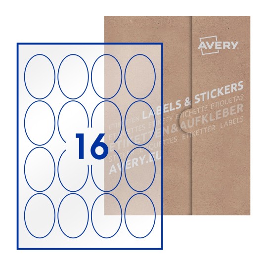 Oval Labels - 45 x 65mm Oval, Avery Blank Labels
