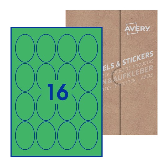 Oval Labels - 45 x 65mm Oval, Avery Blank Labels