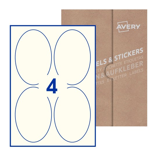 Oval Labels - 90 x 136mm Oval, Avery Blank Labels