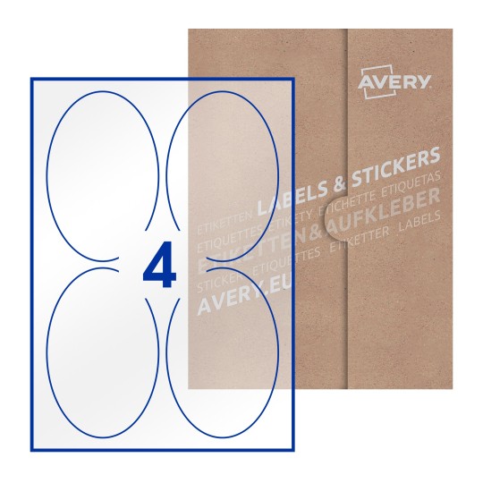 Oval Labels - 90 x 136mm Oval, Avery Blank Labels