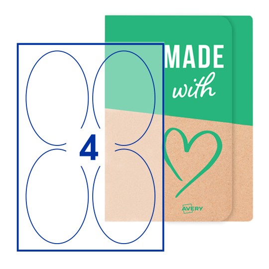 Oval Labels - 90 x 136mm Oval, Avery Blank Labels