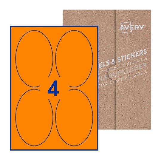 Oval Labels - 90 x 136mm Oval, Avery Blank Labels