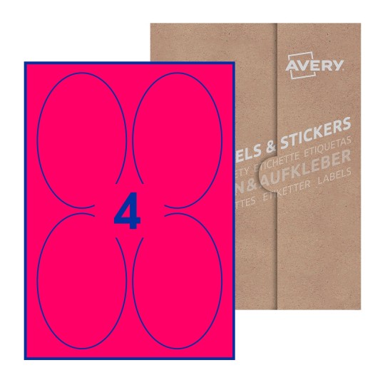 Oval Labels - 90 x 136mm Oval, Avery Blank Labels