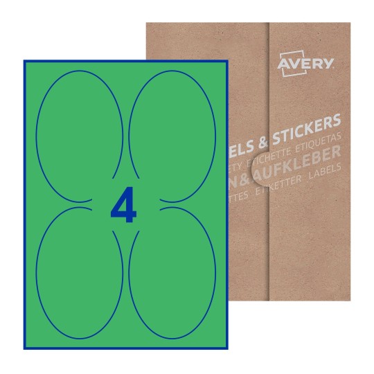 Oval Labels - 90 x 136mm Oval, Avery Blank Labels