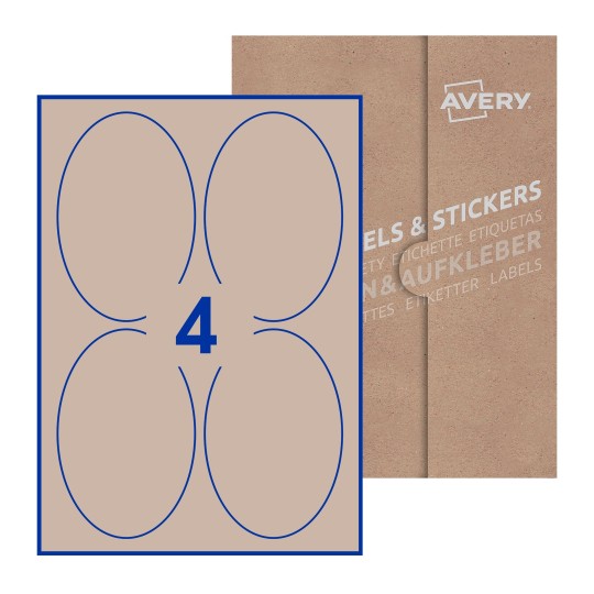 Oval Labels - 90 x 136mm Oval, Avery Blank Labels