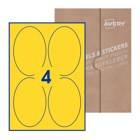 Oval Labels - 90 x 136mm Oval, Avery Blank Labels