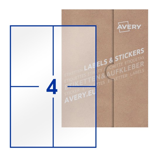 Rectangle Labels - 105 x 148mm Rectangle, Avery Blank Labels