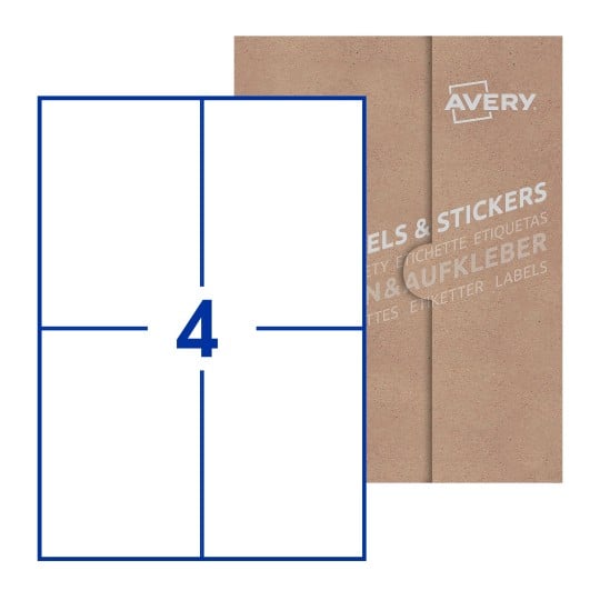 Rectangle Labels - 105 x 148mm Rectangle, Avery Blank Labels