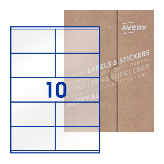 Rectangle Labels - 105 x 57mm Rectangle, Avery Blank Labels