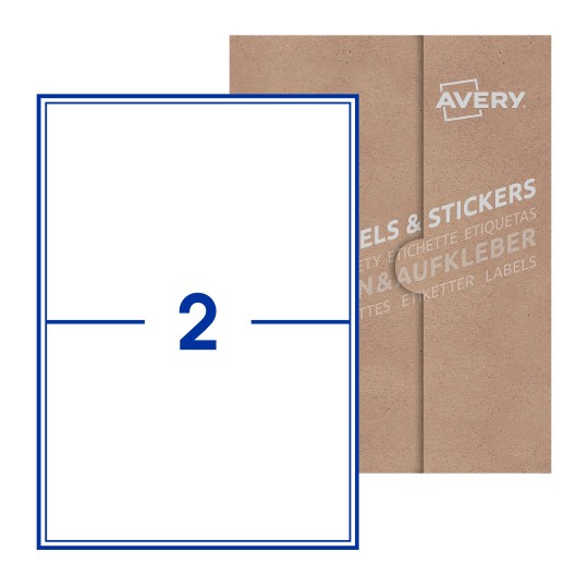 Rectangle Labels - 200 x 144mm Rectangle, Avery Blank Labels