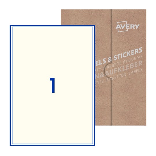 Rectangle Labels - 200 x 289mm Rectangle, Avery Blank Labels