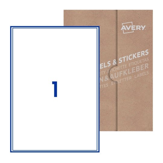 Rectangle Labels - 200 x 289mm Rectangle, Avery Blank Labels