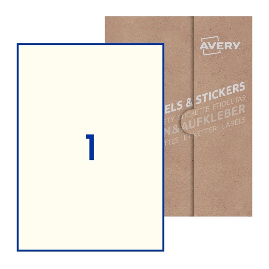 Rectangle Labels - 210 x 297mm Rectangle, Avery Blank Labels