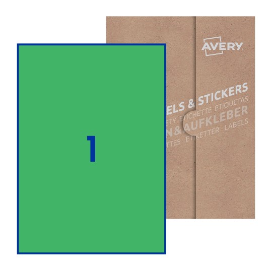 Rectangle Labels - 210 x 297mm Rectangle, Avery Blank Labels