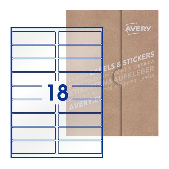 Rectangle Labels - 100 x 30mm Rectangle, Avery Blank Labels