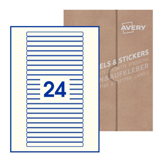 Rectangle Labels - 134 x 11mm Rectangle, Avery Blank Labels