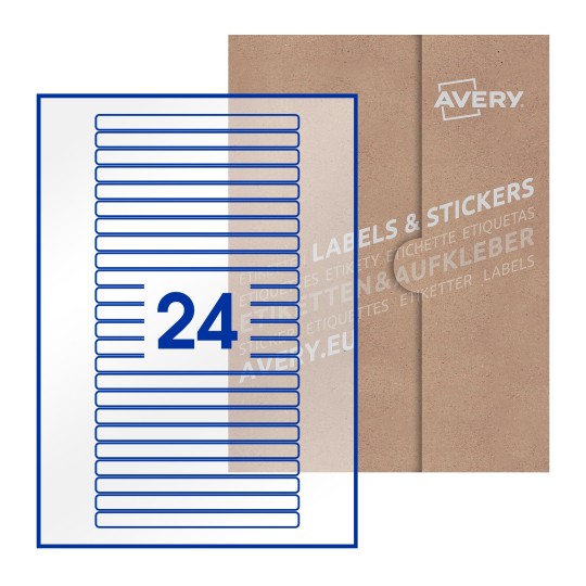 Rectangle Labels - 134 x 11mm Rectangle, Avery Blank Labels