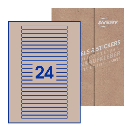 Rectangle Labels - 134 x 11mm Rectangle, Avery Blank Labels