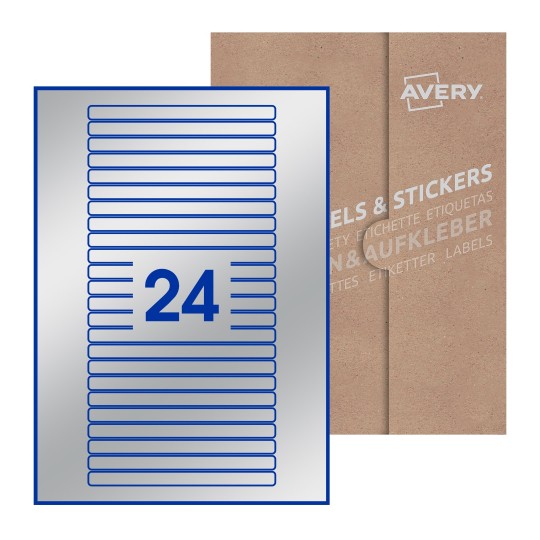 Rectangle Labels - 134 x 11mm Rectangle, Avery Blank Labels