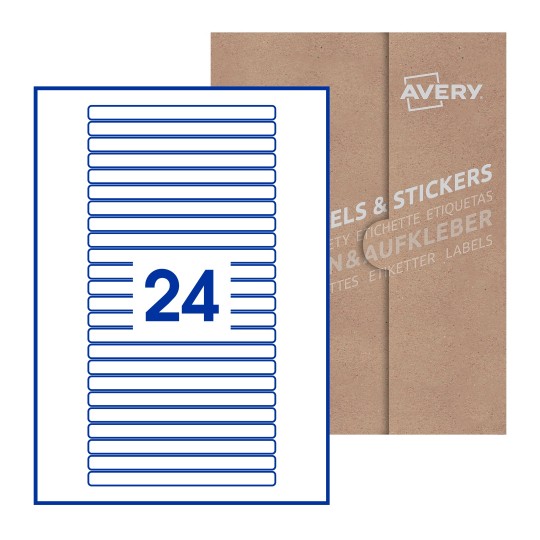 Rectangle Labels - 134 x 11mm Rectangle, Avery Blank Labels