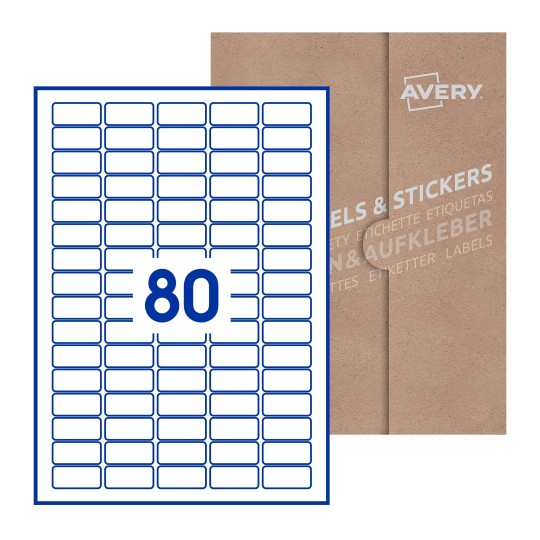 Rectangle Labels - 36 x 17mm Rectangle, Avery Blank Labels