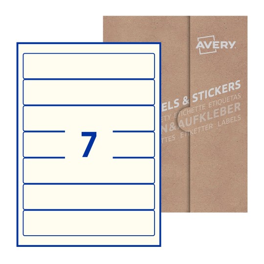 Rectangle Labels - 38 x 192mm Rectangle, Avery Blank Labels