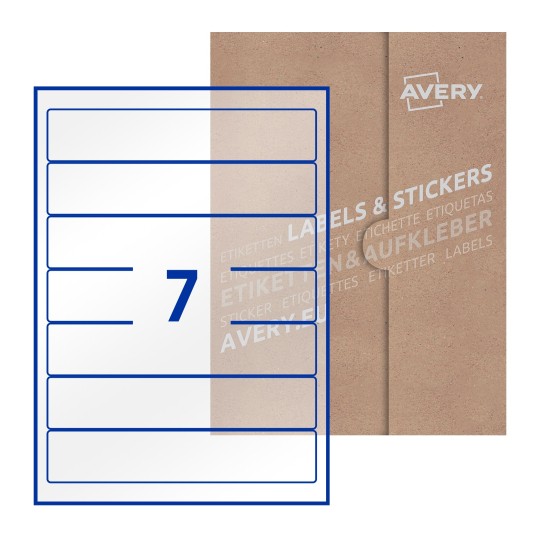 Rectangle Labels - 38 x 192mm Rectangle, Avery Blank Labels