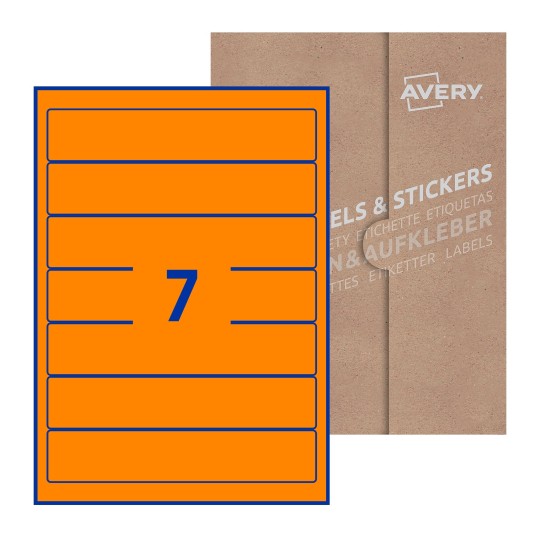 Rectangle Labels - 38 x 192mm Rectangle, Avery Blank Labels