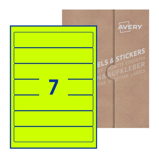 Rectangle Labels - 38 x 192mm Rectangle, Avery Blank Labels