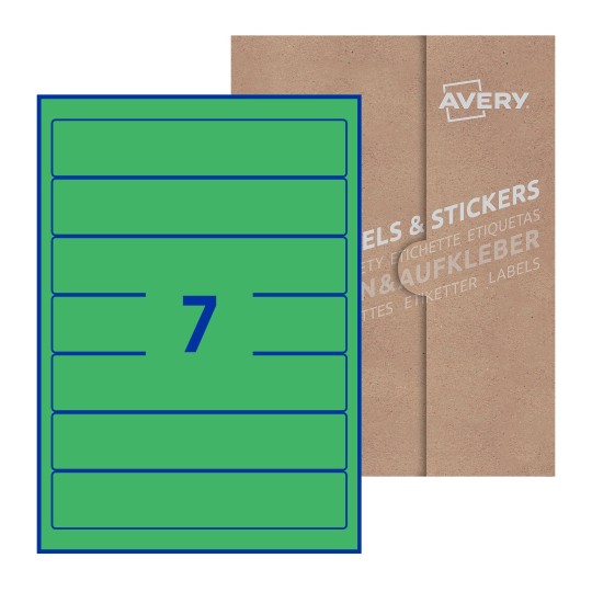 Rectangle Labels - 38 x 192mm Rectangle, Avery Blank Labels