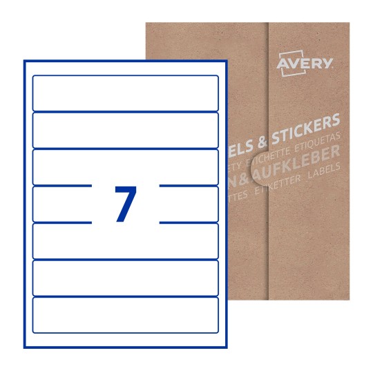 Rectangle Labels - 38 x 192mm Rectangle, Avery Blank Labels