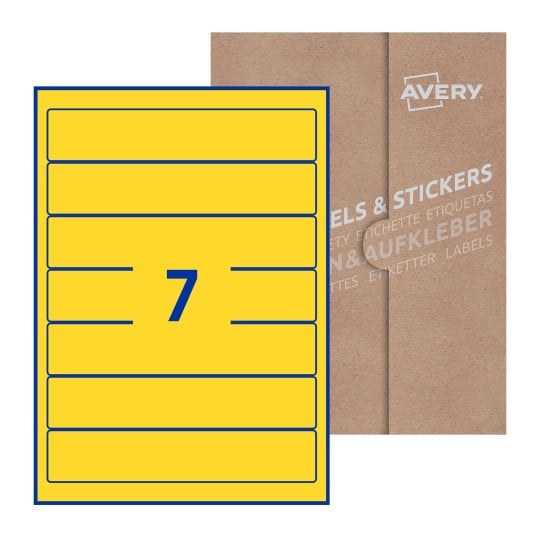 Rectangle Labels - 38 x 192mm Rectangle, Avery Blank Labels