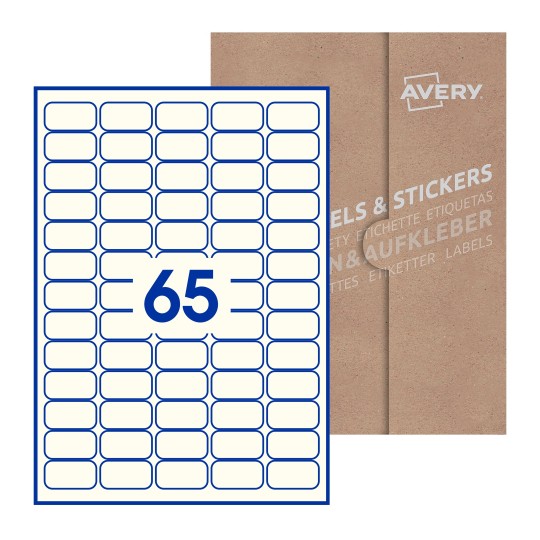 38x21-R - 38 x 21mm Rectangle, Avery Blank Labels