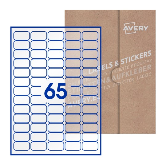 38x21-R - 38 x 21mm Rectangle, Avery Blank Labels