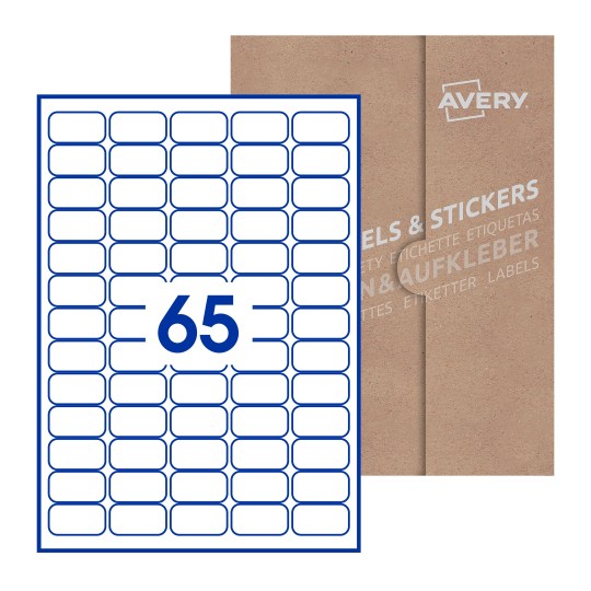 38x21-R - 38 x 21mm Rectangle, Avery Blank Labels