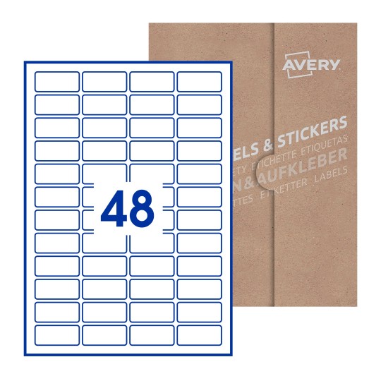 Rectangle Labels - 46 x 21mm Rectangle, Avery Blank Labels