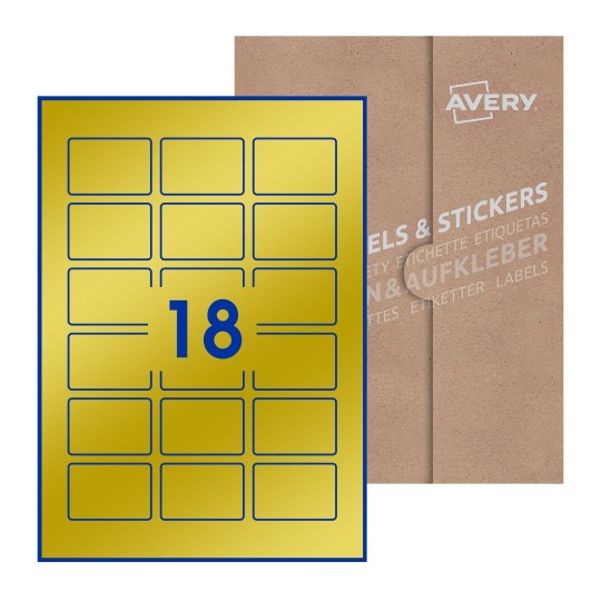 Rectangle Labels - 54 x 37mm Rectangle, Avery Blank Labels