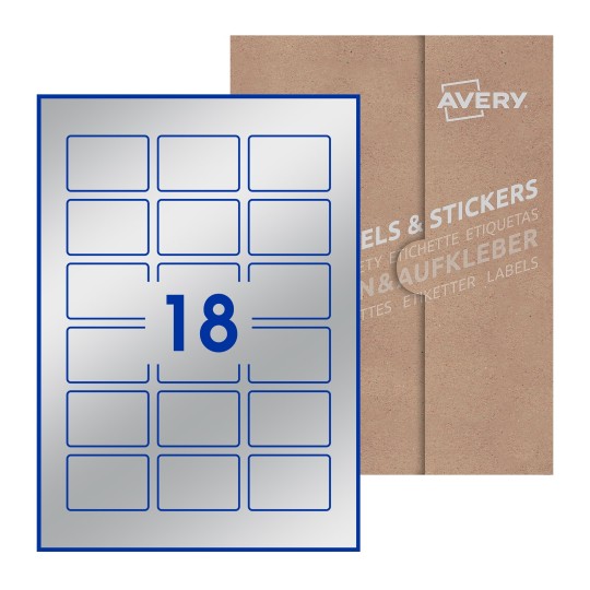 Rectangle Labels - 54 x 37mm Rectangle, Avery Blank Labels